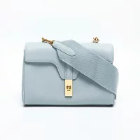 Celine Bag Shoulder Teen Soft Blue Leather
